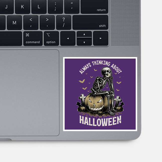 The Halloween Thinker-None-Glossy-Sticker-Studio Mootant