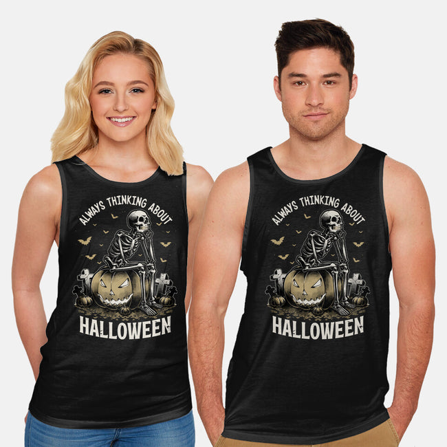 The Halloween Thinker-Unisex-Basic-Tank-Studio Mootant