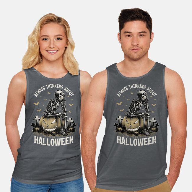 The Halloween Thinker-Unisex-Basic-Tank-Studio Mootant