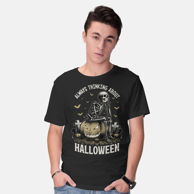 The Halloween Thinker-Mens-Basic-Tee-Studio Mootant