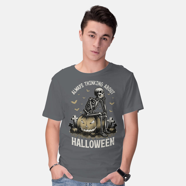 The Halloween Thinker-Mens-Basic-Tee-Studio Mootant