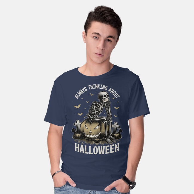 The Halloween Thinker-Mens-Basic-Tee-Studio Mootant