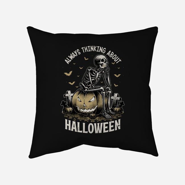 The Halloween Thinker-None-Removable Cover w Insert-Throw Pillow-Studio Mootant