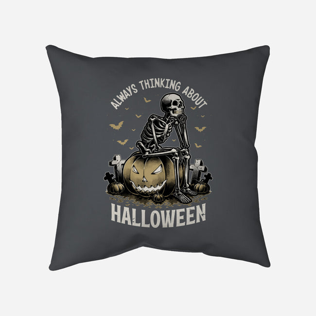 The Halloween Thinker-None-Removable Cover w Insert-Throw Pillow-Studio Mootant