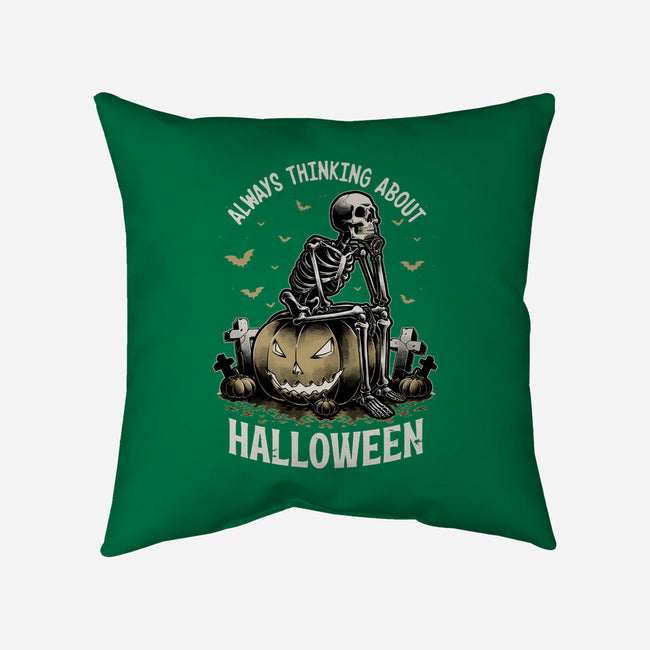 The Halloween Thinker-None-Removable Cover w Insert-Throw Pillow-Studio Mootant