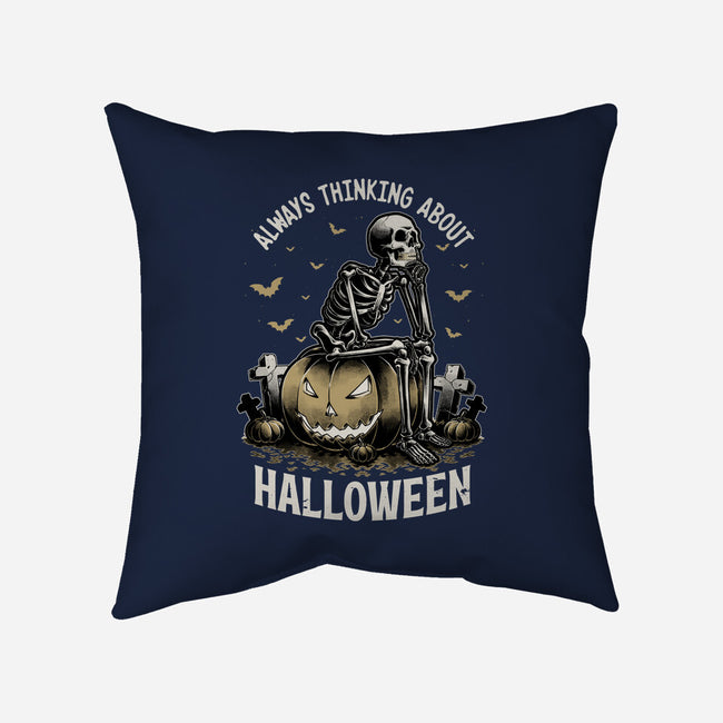 The Halloween Thinker-None-Removable Cover w Insert-Throw Pillow-Studio Mootant