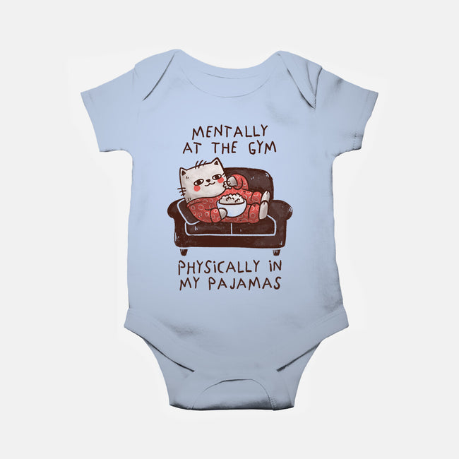 Mentally At The Gym-Baby-Basic-Onesie-koalastudio