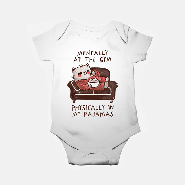 Mentally At The Gym-Baby-Basic-Onesie-koalastudio