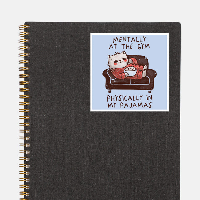 Mentally At The Gym-None-Glossy-Sticker-koalastudio