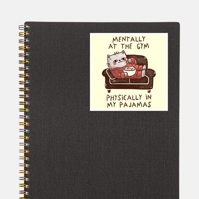 Mentally At The Gym-None-Glossy-Sticker-koalastudio