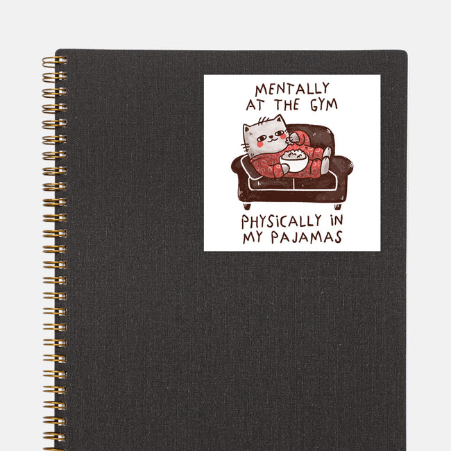 Mentally At The Gym-None-Glossy-Sticker-koalastudio