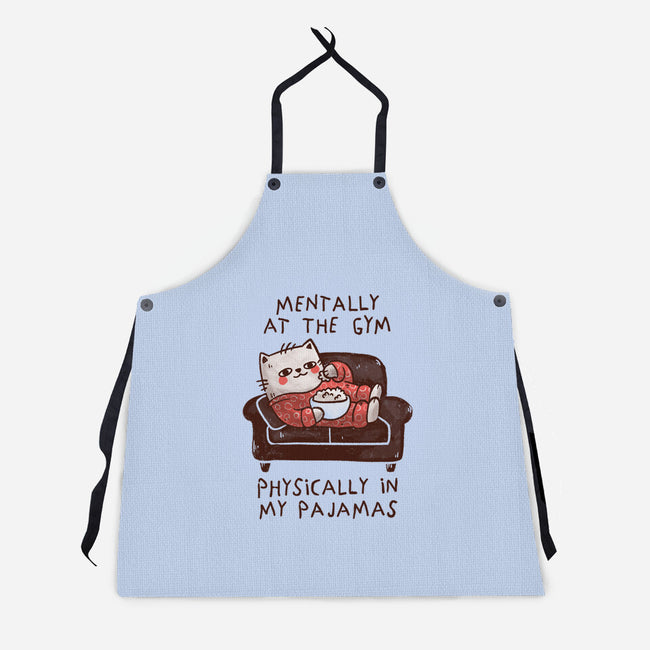 Mentally At The Gym-Unisex-Kitchen-Apron-koalastudio