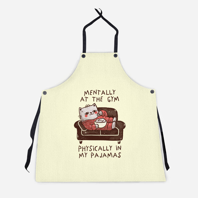 Mentally At The Gym-Unisex-Kitchen-Apron-koalastudio