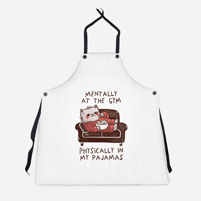 Mentally At The Gym-Unisex-Kitchen-Apron-koalastudio