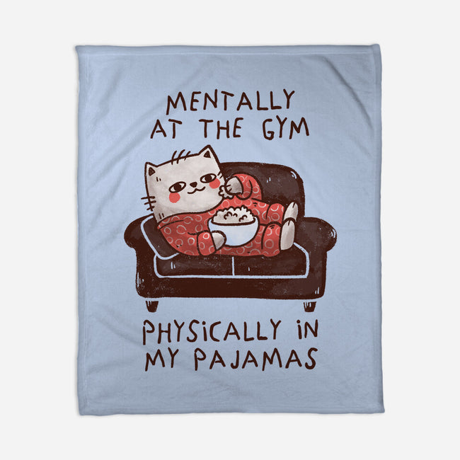 Mentally At The Gym-None-Fleece-Blanket-koalastudio