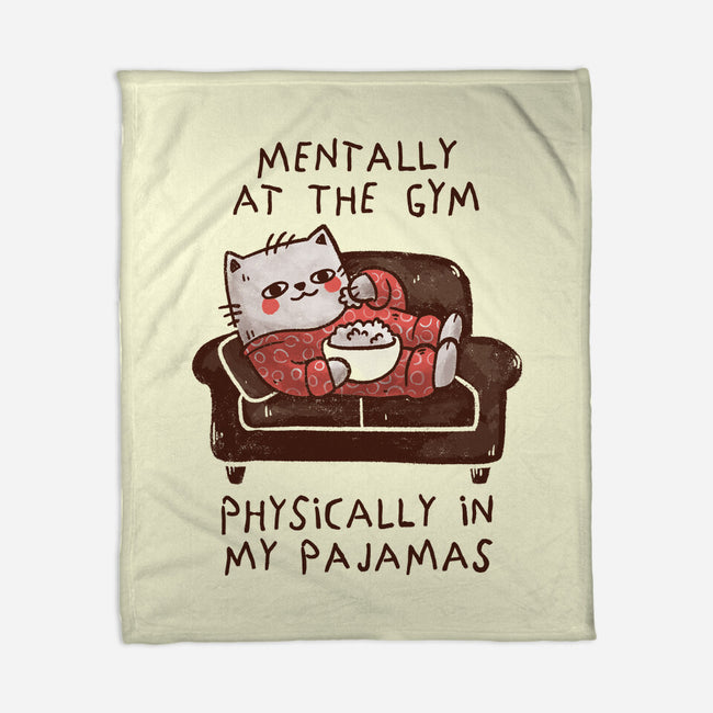Mentally At The Gym-None-Fleece-Blanket-koalastudio