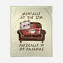 Mentally At The Gym-None-Fleece-Blanket-koalastudio