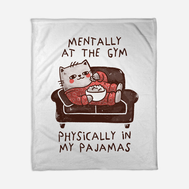 Mentally At The Gym-None-Fleece-Blanket-koalastudio
