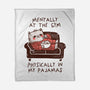 Mentally At The Gym-None-Fleece-Blanket-koalastudio