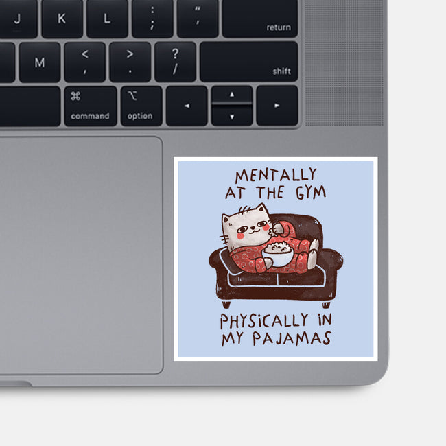Mentally At The Gym-None-Glossy-Sticker-koalastudio