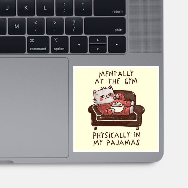 Mentally At The Gym-None-Glossy-Sticker-koalastudio