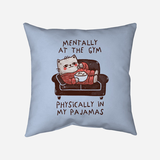 Mentally At The Gym-None-Removable Cover w Insert-Throw Pillow-koalastudio