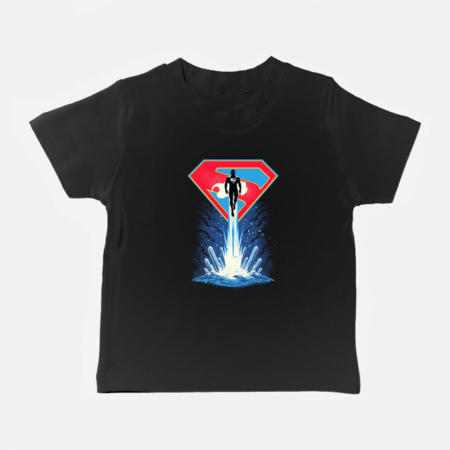 Man Of Tomorrow-Baby-Basic-Tee-sarudrawss