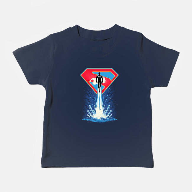 Man Of Tomorrow-Baby-Basic-Tee-sarudrawss