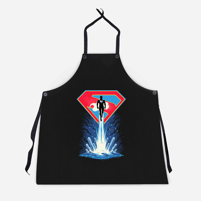 Man Of Tomorrow-Unisex-Kitchen-Apron-sarudrawss