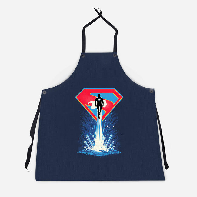 Man Of Tomorrow-Unisex-Kitchen-Apron-sarudrawss