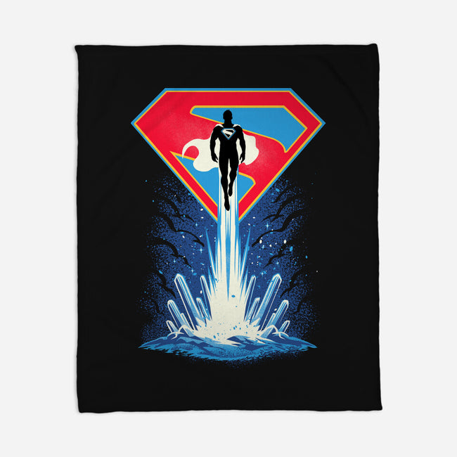 Man Of Tomorrow-None-Fleece-Blanket-sarudrawss