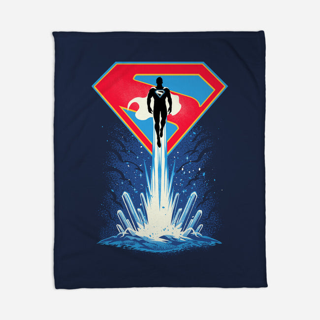 Man Of Tomorrow-None-Fleece-Blanket-sarudrawss