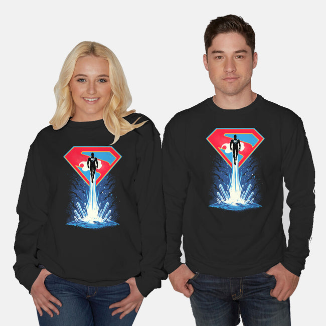 Man Of Tomorrow-Unisex-Crew Neck-Sweatshirt-sarudrawss