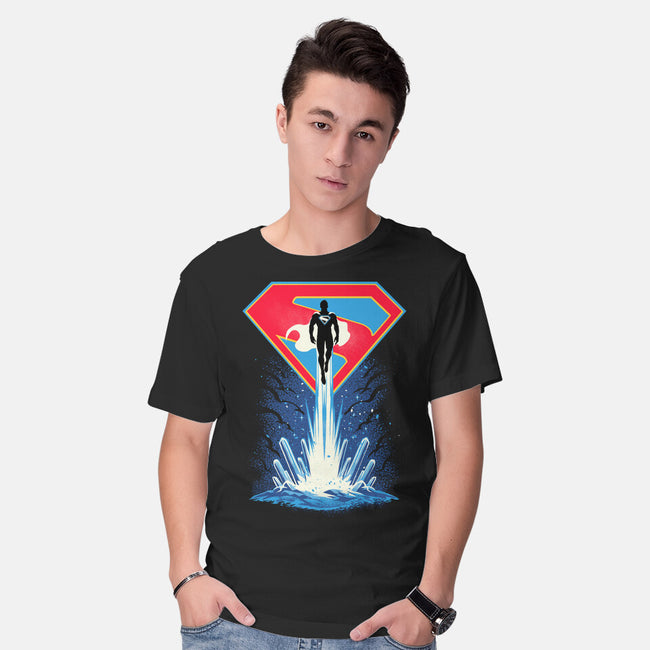 Man Of Tomorrow-Mens-Basic-Tee-sarudrawss