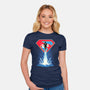 Man Of Tomorrow-Womens-Fitted-Tee-sarudrawss