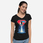 Man Of Tomorrow-Womens-V-Neck-Tee-sarudrawss
