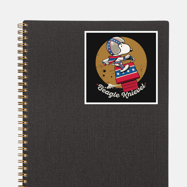 Beagle Knievel-None-Glossy-Sticker-Popnotic