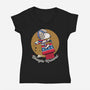 Beagle Knievel-Womens-V-Neck-Tee-Popnotic