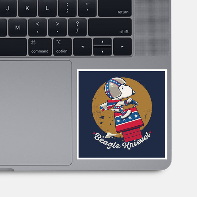 Beagle Knievel-None-Glossy-Sticker-Popnotic