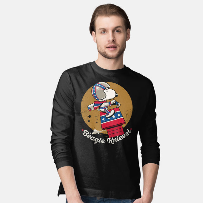 Beagle Knievel-Mens-Long Sleeved-Tee-Popnotic