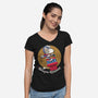 Beagle Knievel-Womens-V-Neck-Tee-Popnotic