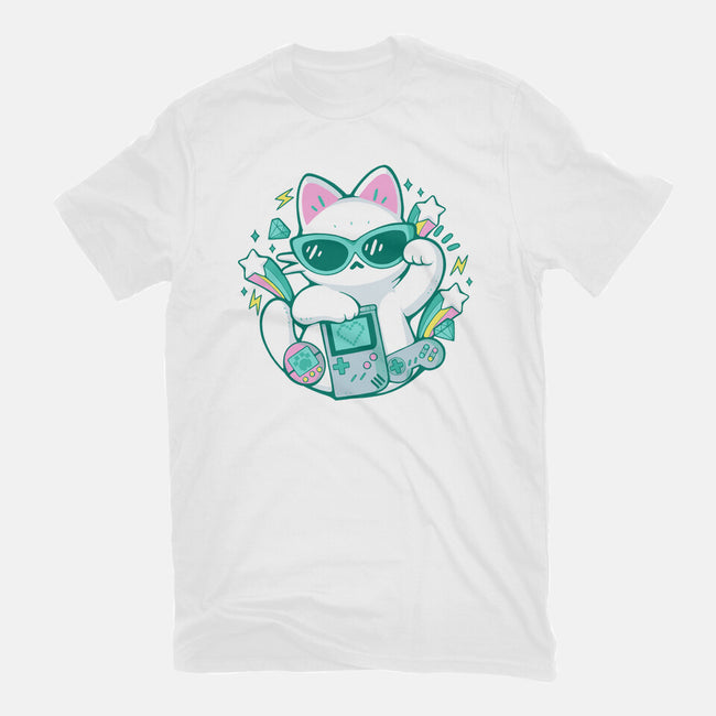 90s Cute Cat-Womens-Basic-Tee-xMorfina