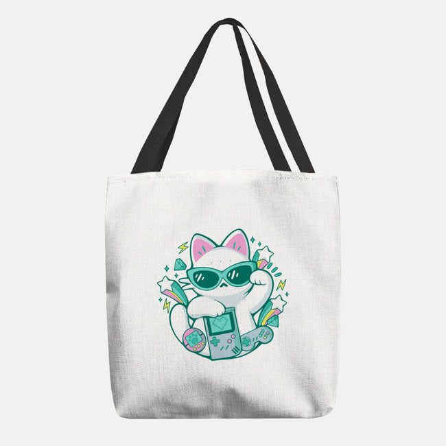90s Cute Cat-None-Basic Tote-Bag-xMorfina