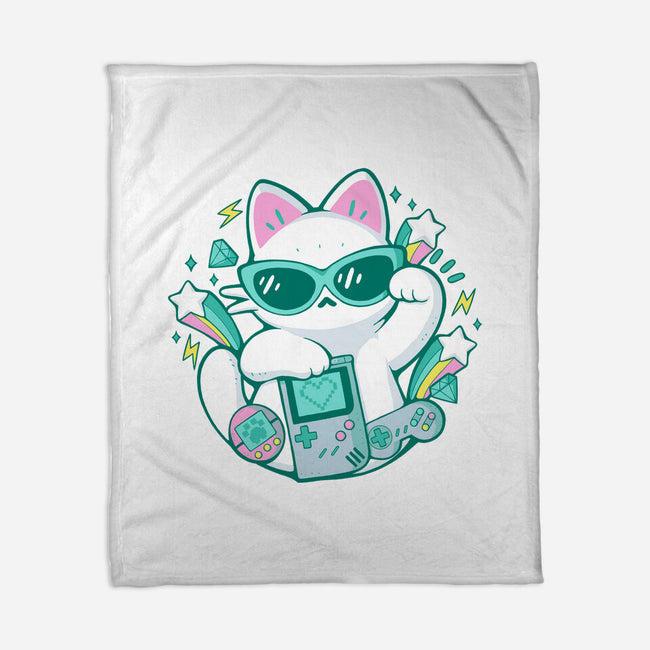 90s Cute Cat-None-Fleece-Blanket-xMorfina