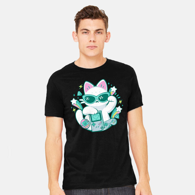 90s Cute Cat-Mens-Heavyweight-Tee-xMorfina