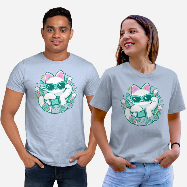 90s Cute Cat-Unisex-Basic-Tee-xMorfina