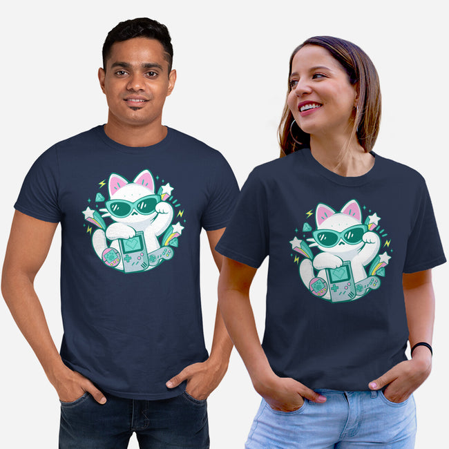 90s Cute Cat-Unisex-Basic-Tee-xMorfina