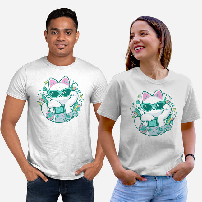 90s Cute Cat-Unisex-Basic-Tee-xMorfina