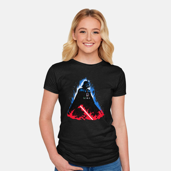 Vader Ascends-Womens-Fitted-Tee-MaxoArt