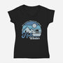 Hoth Winter-Womens-V-Neck-Tee-NMdesign